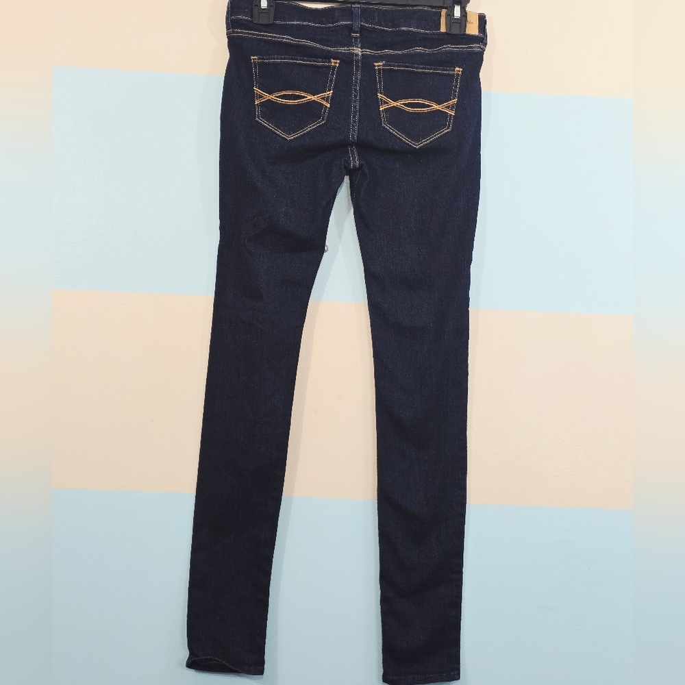 Abercrombie & Fitch Girls Dark Blue Skinny Jeans - Picture 5 of 8